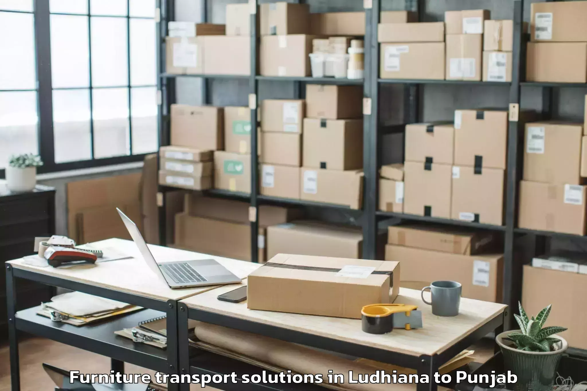 Trusted Ludhiana to Dera Baba Nanak Furniture Transport Solutions